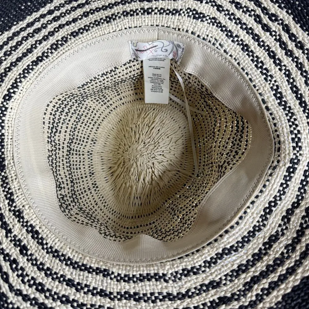Free People beach hat woven boho beach dipped crown wide brim summer